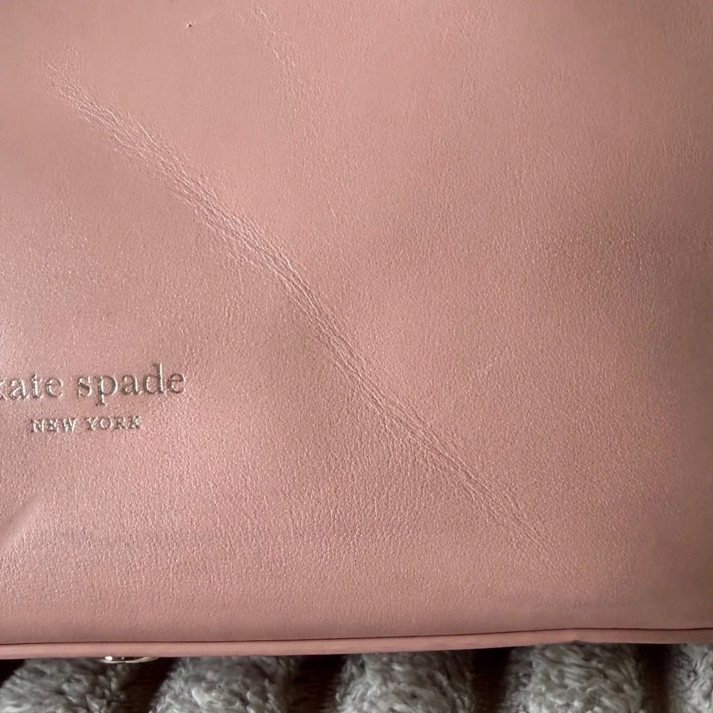 Kate Spade New York Betty Medium Tote Pink Italian Leather Resin Ring Handles
